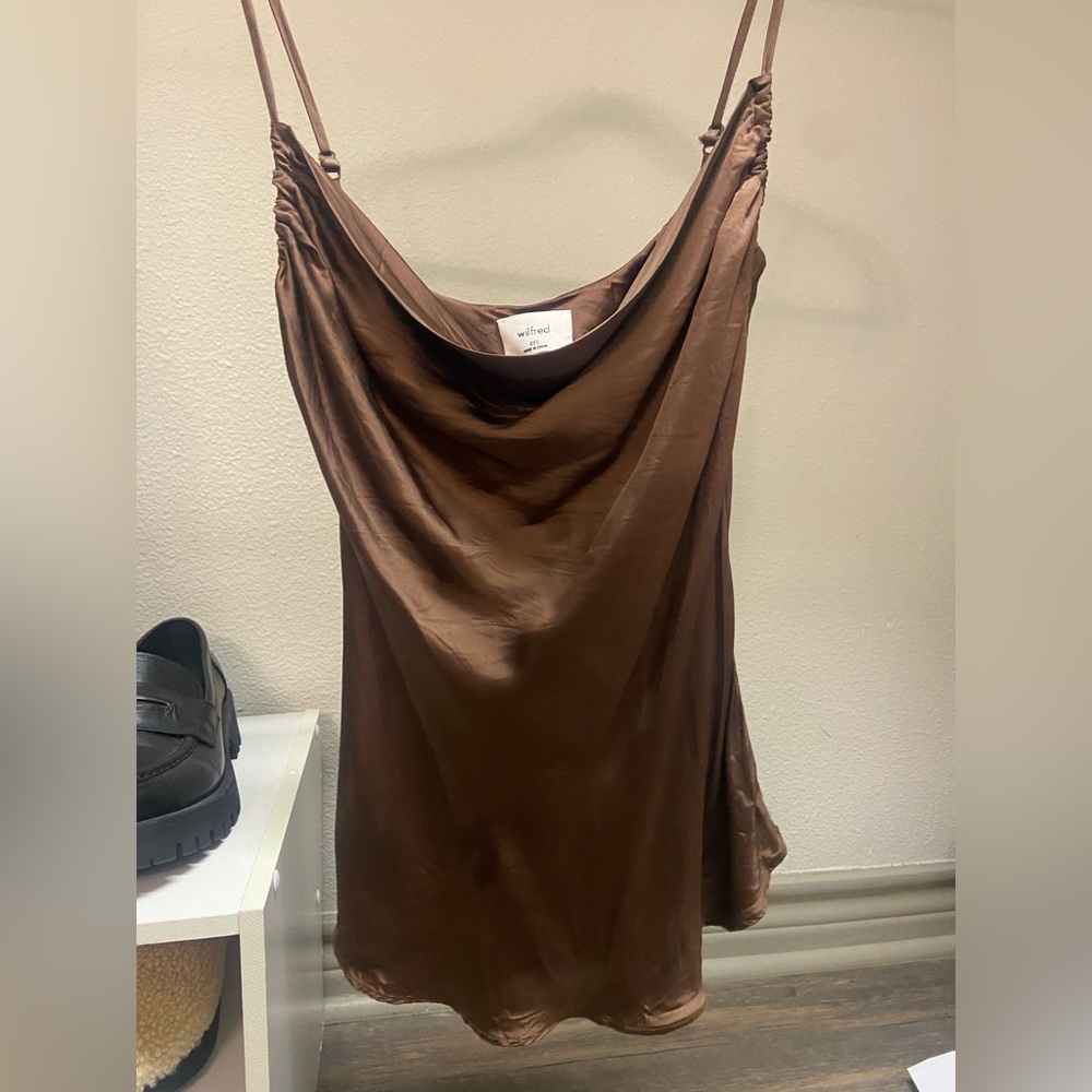 Aritzia Wilfred Allusion Camisole - dark brown